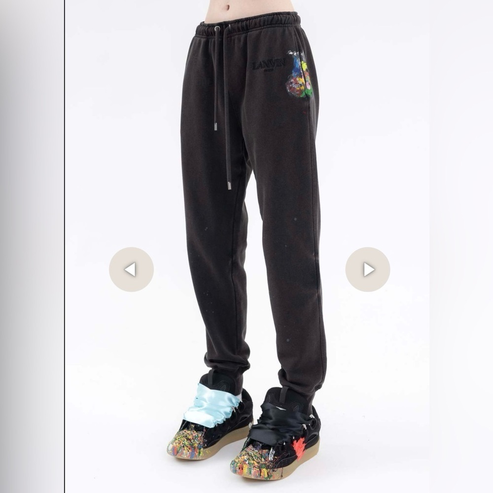 GALLERY DEPT. X LANVIN black hand painted jogging pants, size M